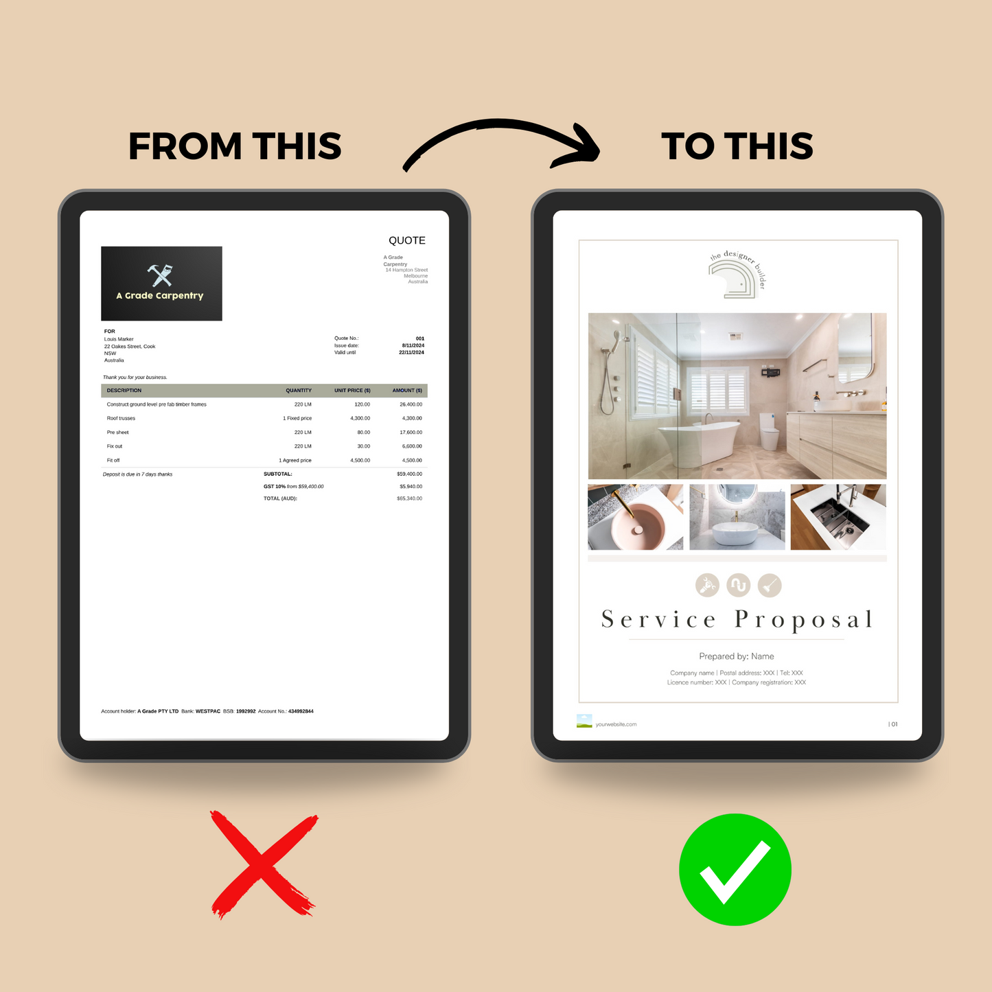 Plumbers Fee Proposal - The Designer Builder