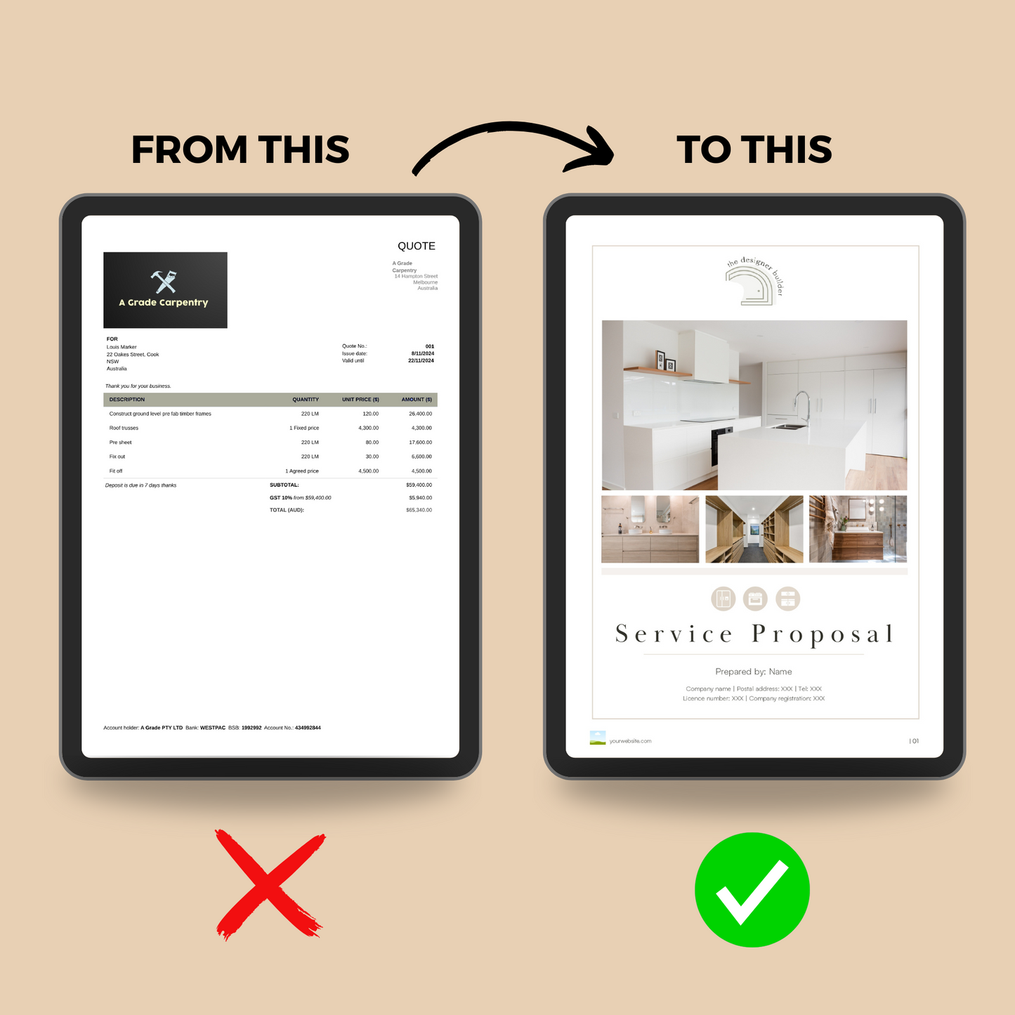 Cabinet Makers Fee Proposal - The Designer Builder