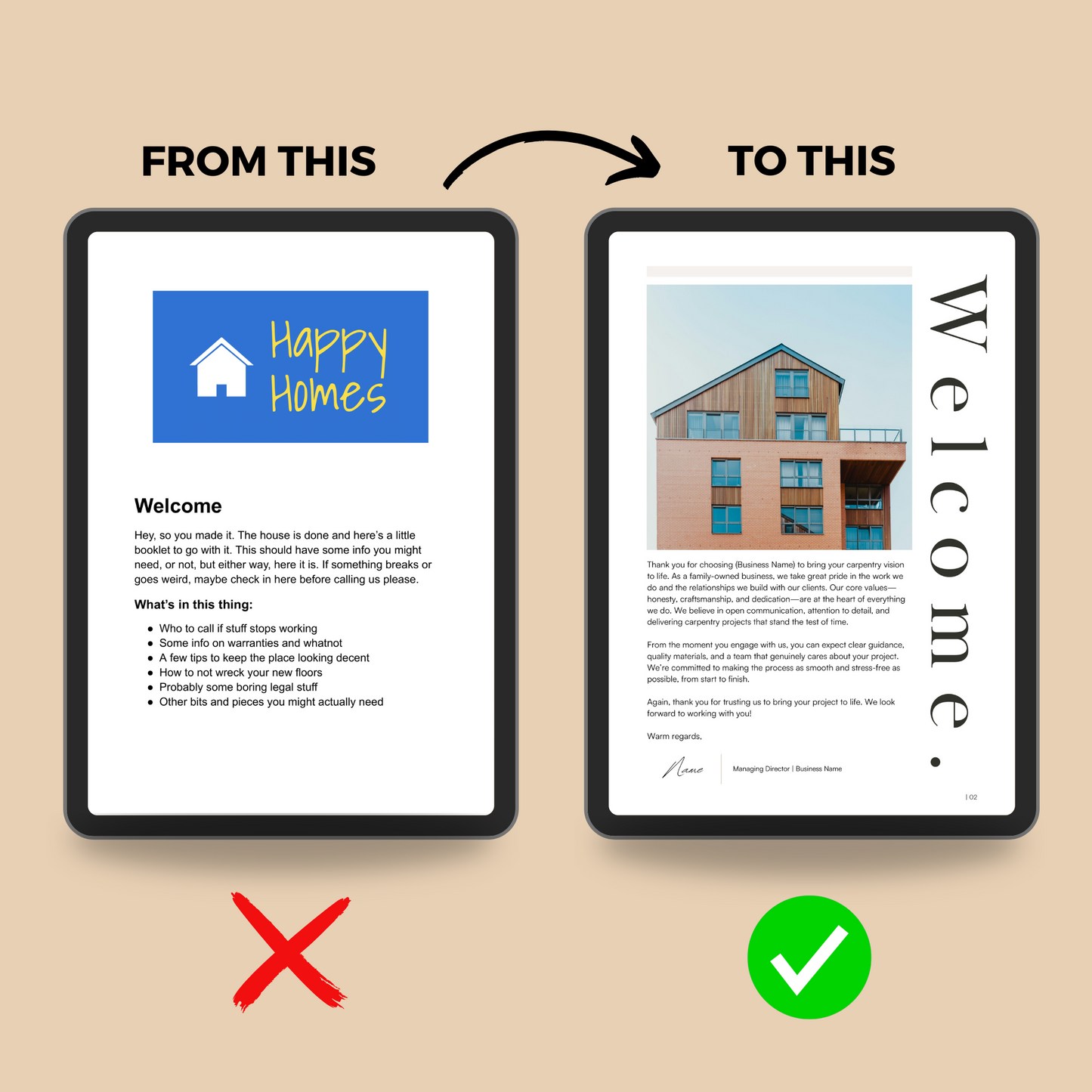 Carpenters Welcome Pack - The Designer Builder