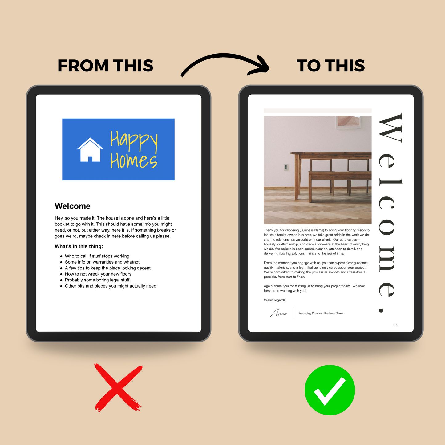 Flooring Welcome Pack - The Designer Builder