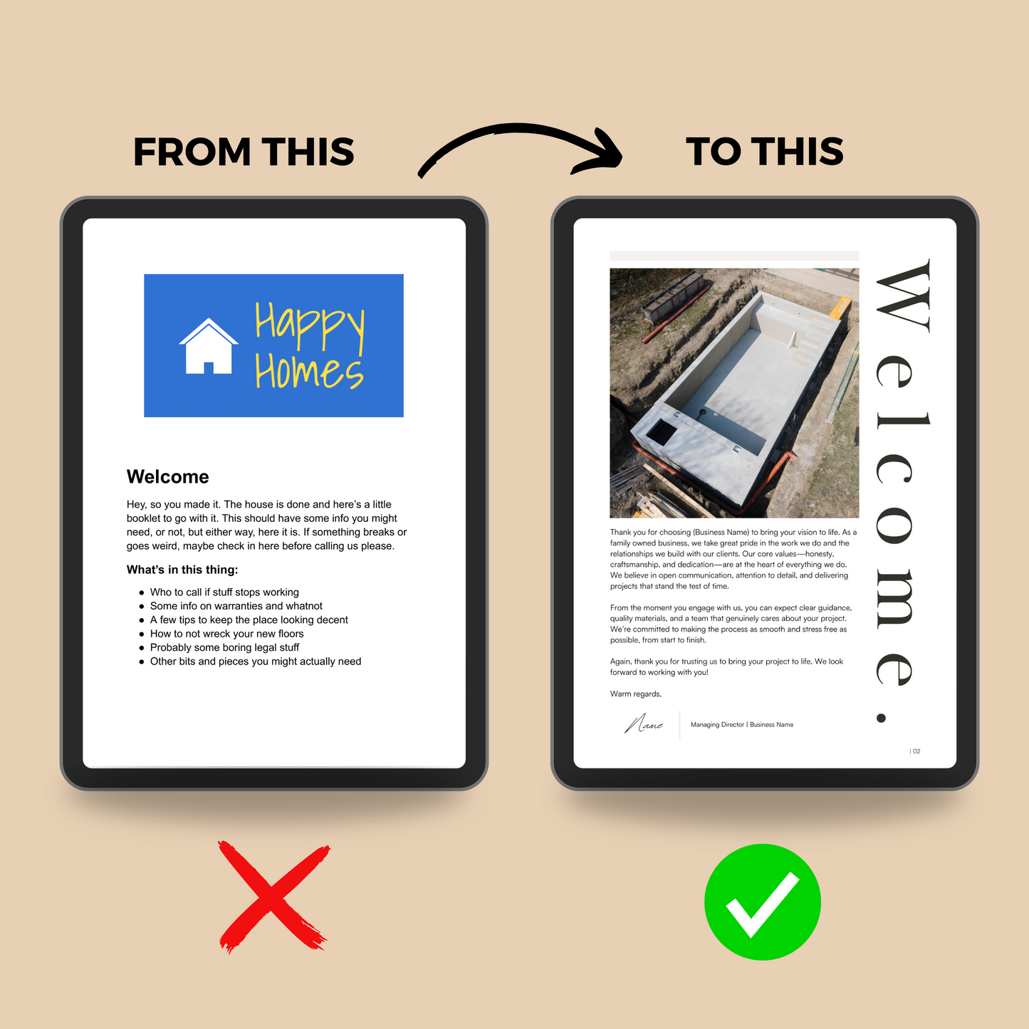 Pool Builders Welcome Pack - The Designer Builder