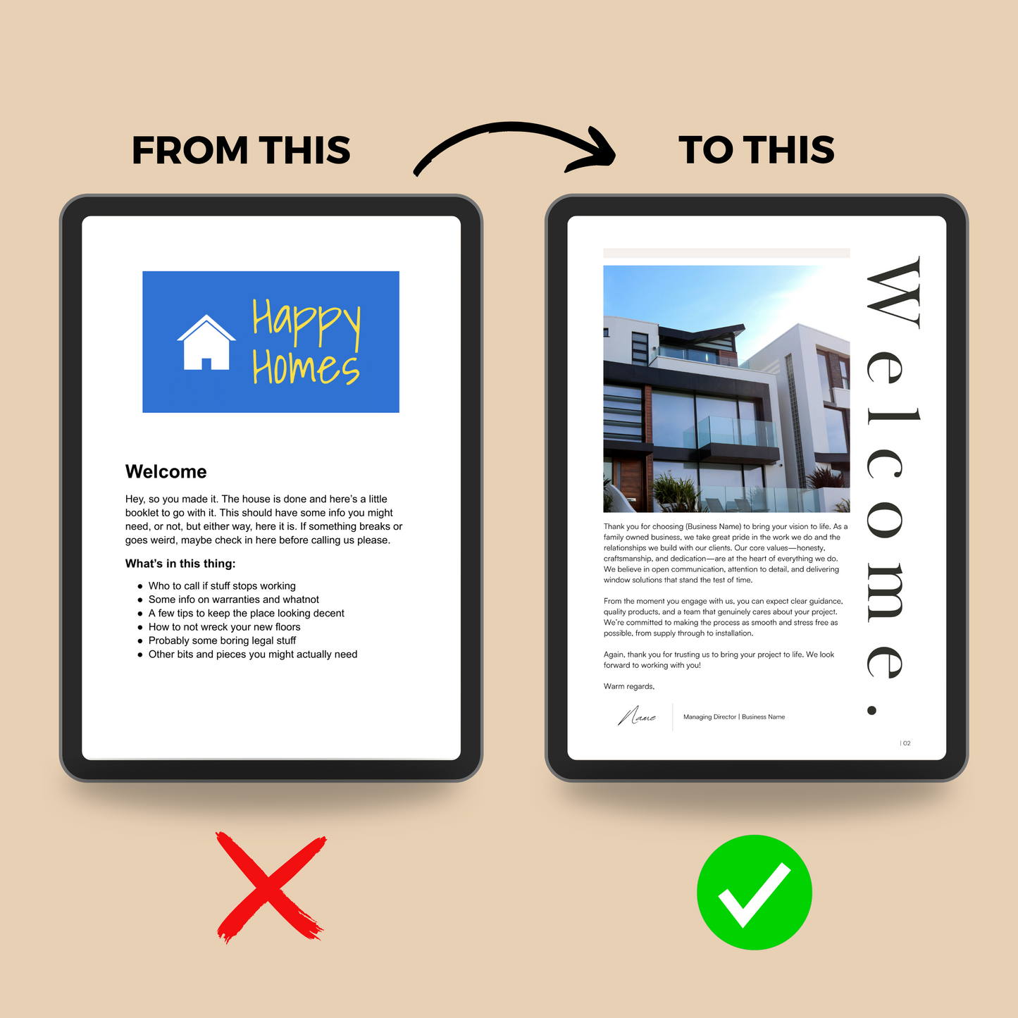 Window Supplier Welcome Pack - The Designer Builder