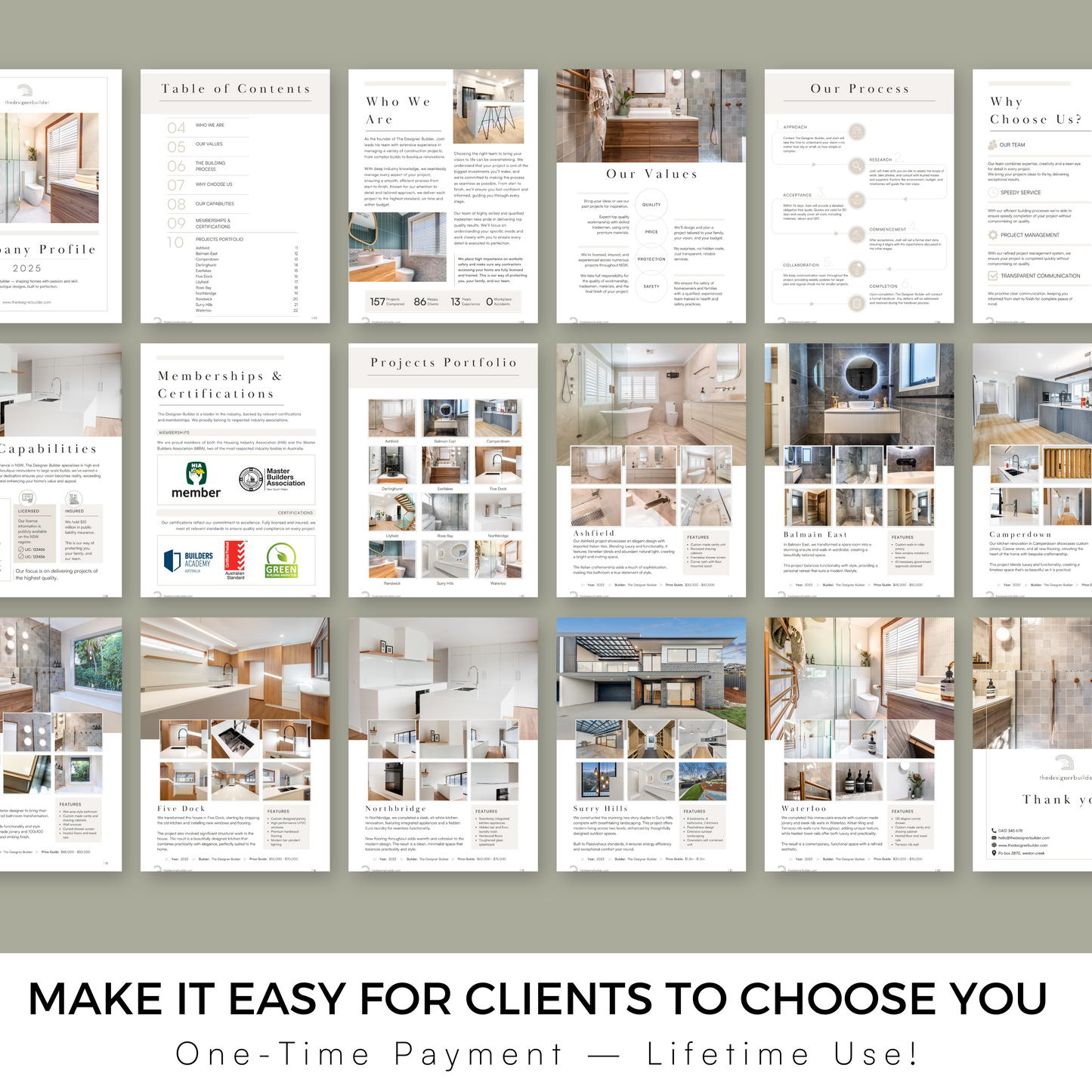 24 Page Capability Statement - The Designer Builder