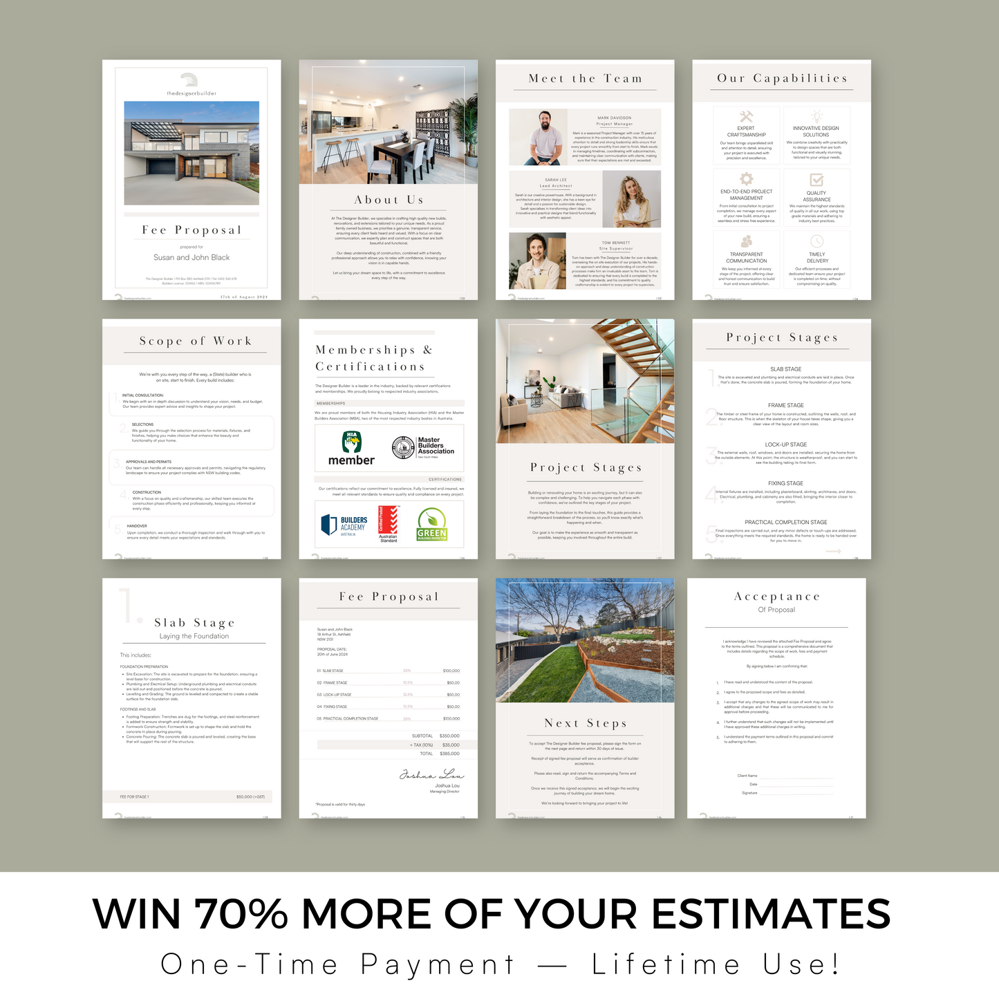 Builders Fee Proposal - The Designer Builder