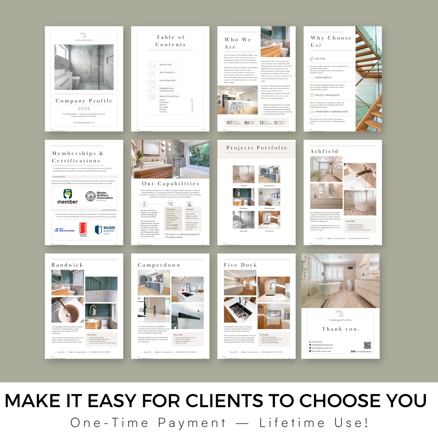 16 Page Capability Statement - The Designer Builder