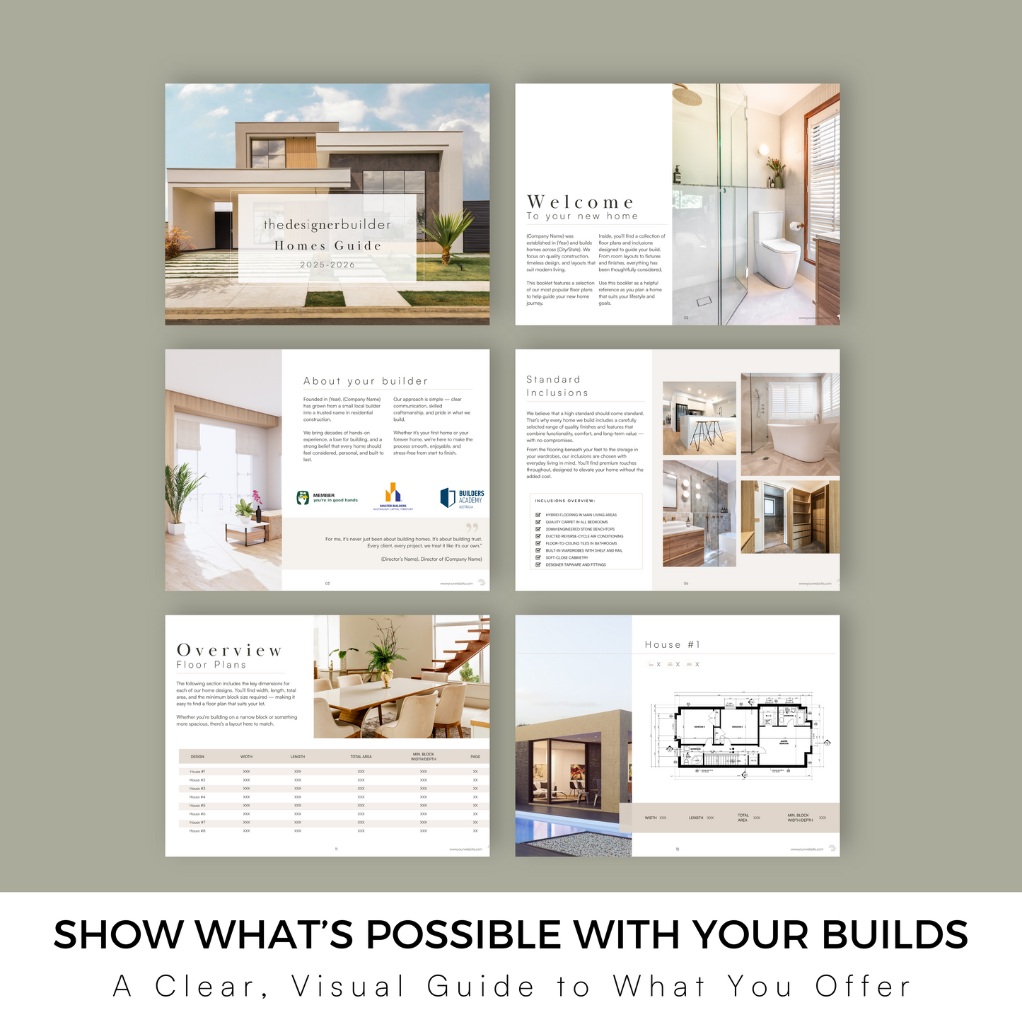 Display Home Booklet - The Designer Builder