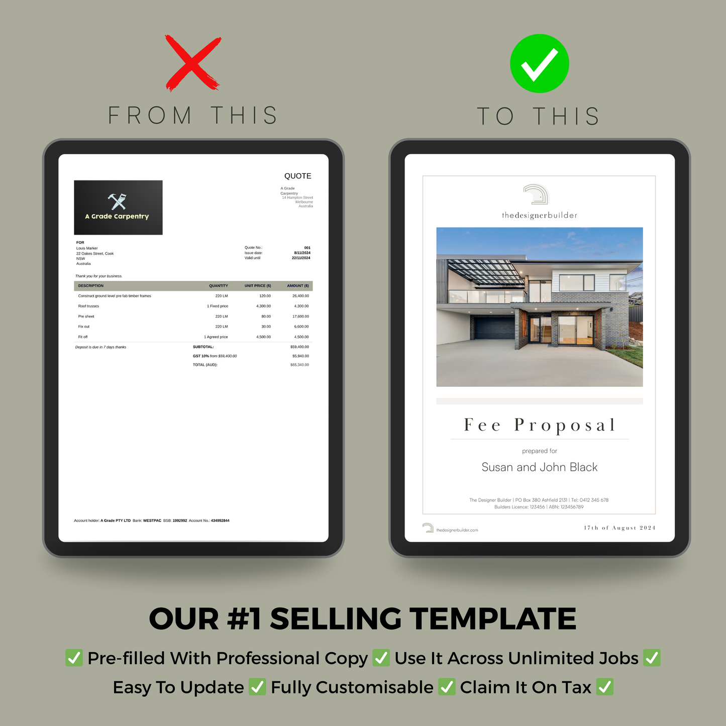 Builders Fee Proposal - The Designer Builder