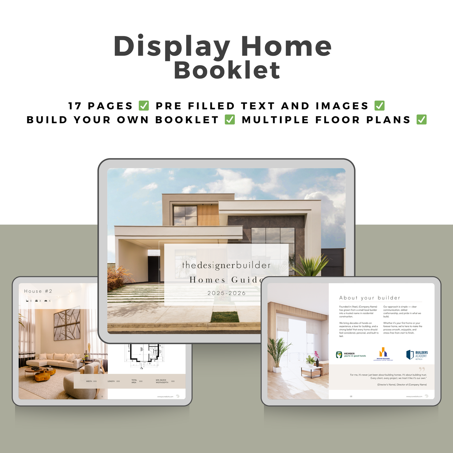 Display Home Booklet - The Designer Builder