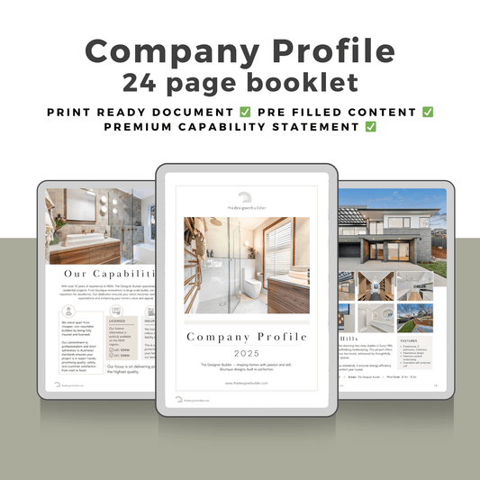 24 Page Capability Statement - The Designer Builder