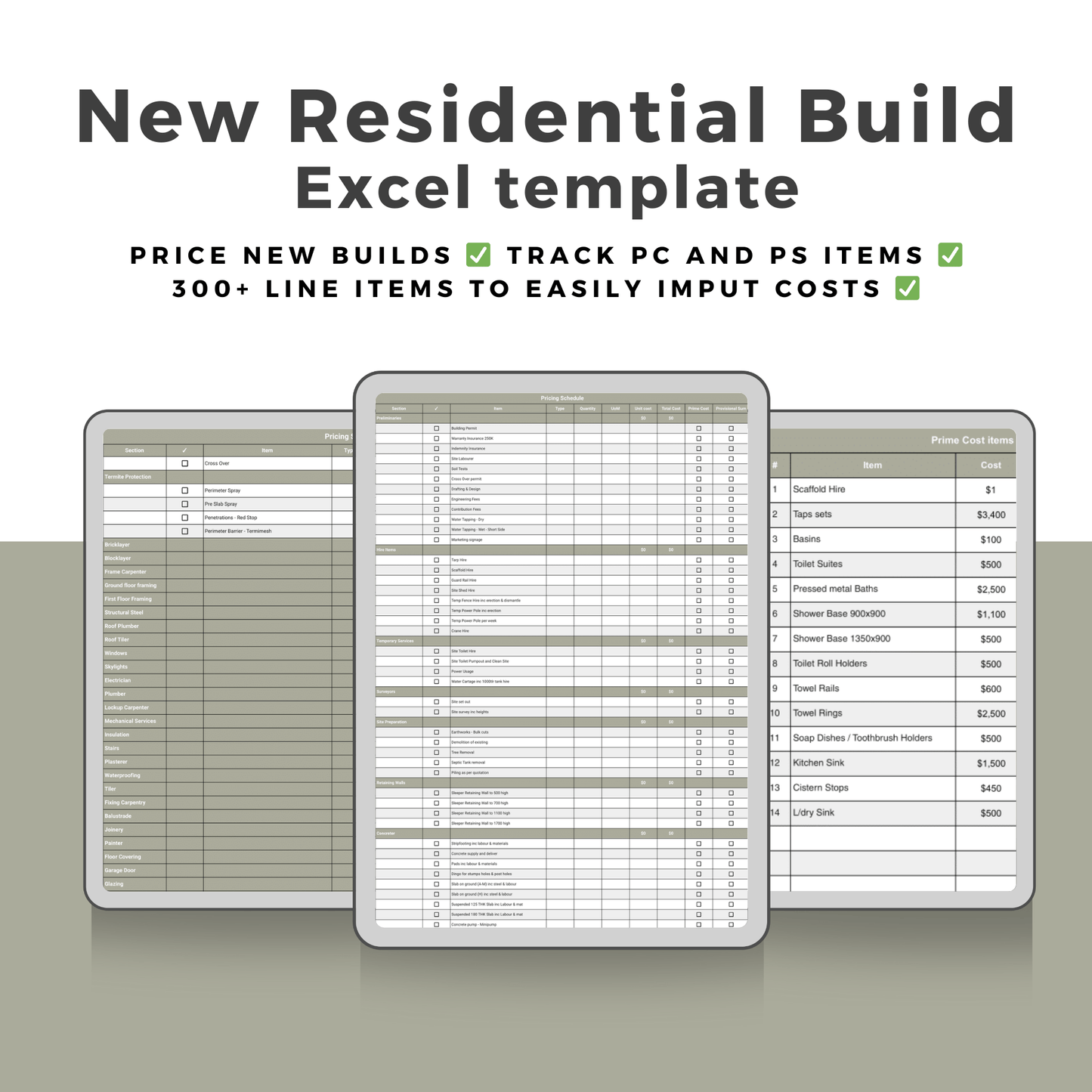 New Build Cost Spreadsheet - The Designer Builder