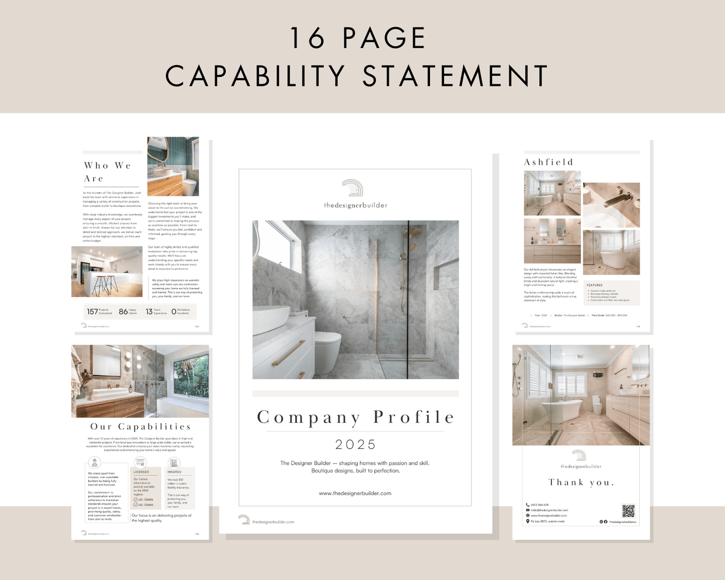 Get our Premium 16 Page Capability Statement To Win More Work