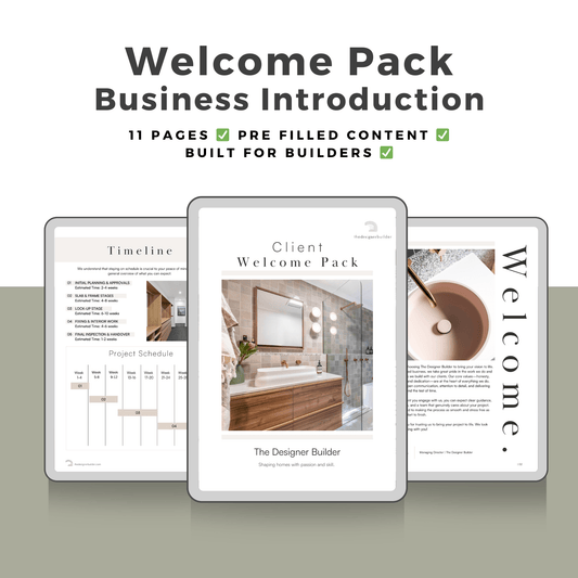 Client Welcome Pack - The Designer Builder
