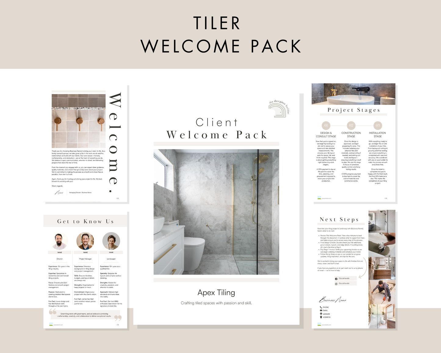 Tilers Welcome Pack - The Designer Builder