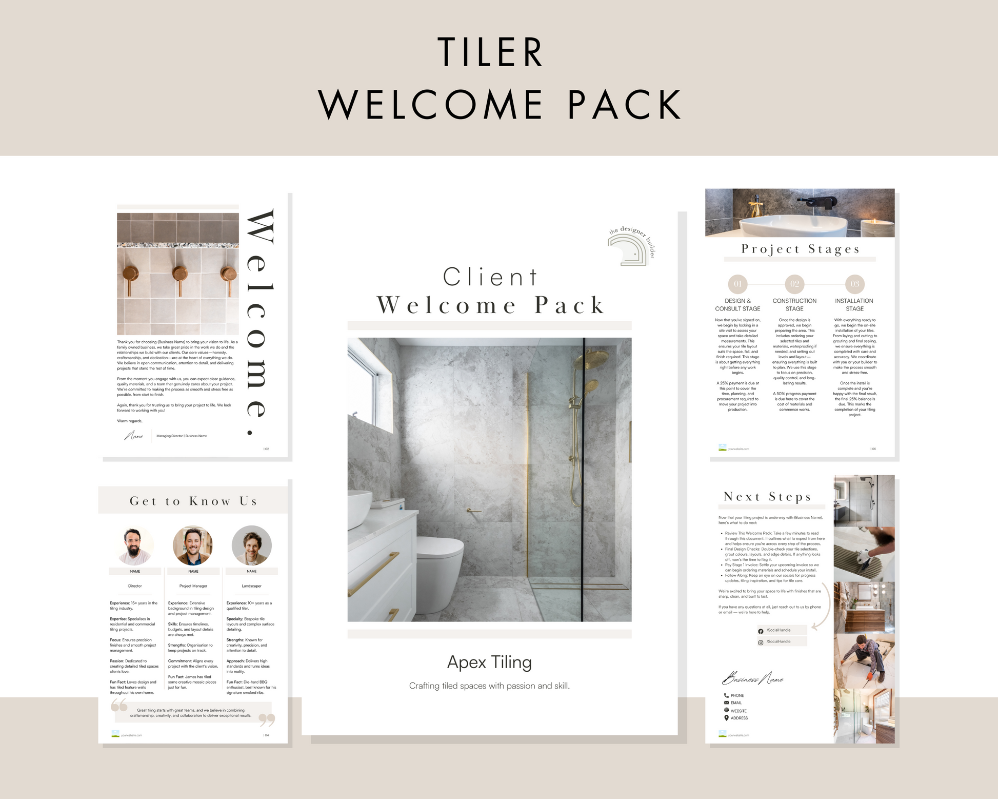 Tilers Welcome Pack - The Designer Builder