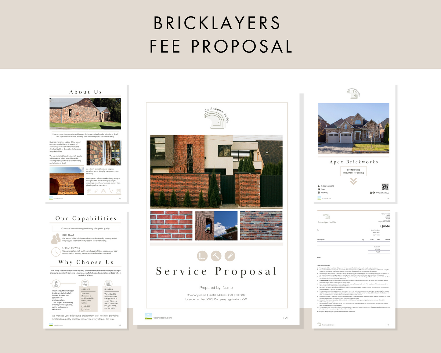 Bricklayers Fee Proposal