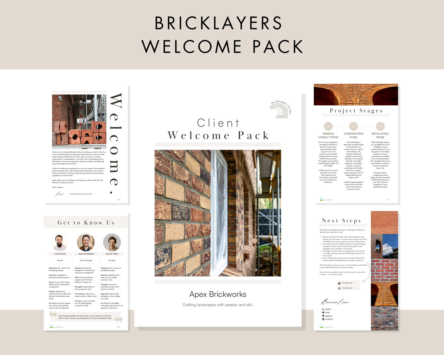 Bricklayers Welcome Pack
