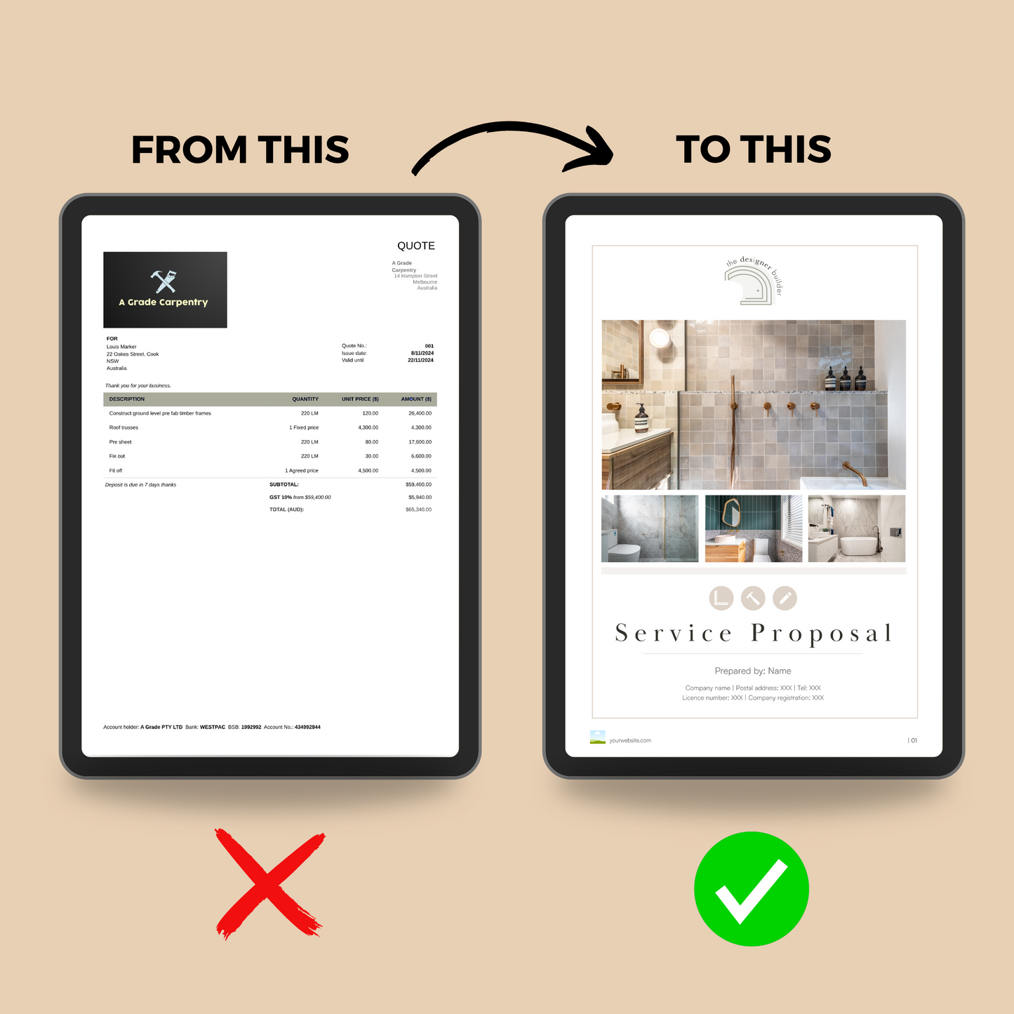 Tilers Fee Proposal - The Designer Builder