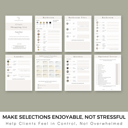 Client Selection List - The Designer Builder
