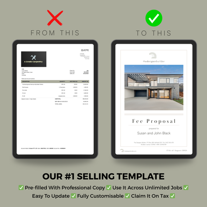 Builders Fee Proposal - The Designer Builder