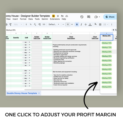Builders Spreadsheets Bundle - The Designer Builder