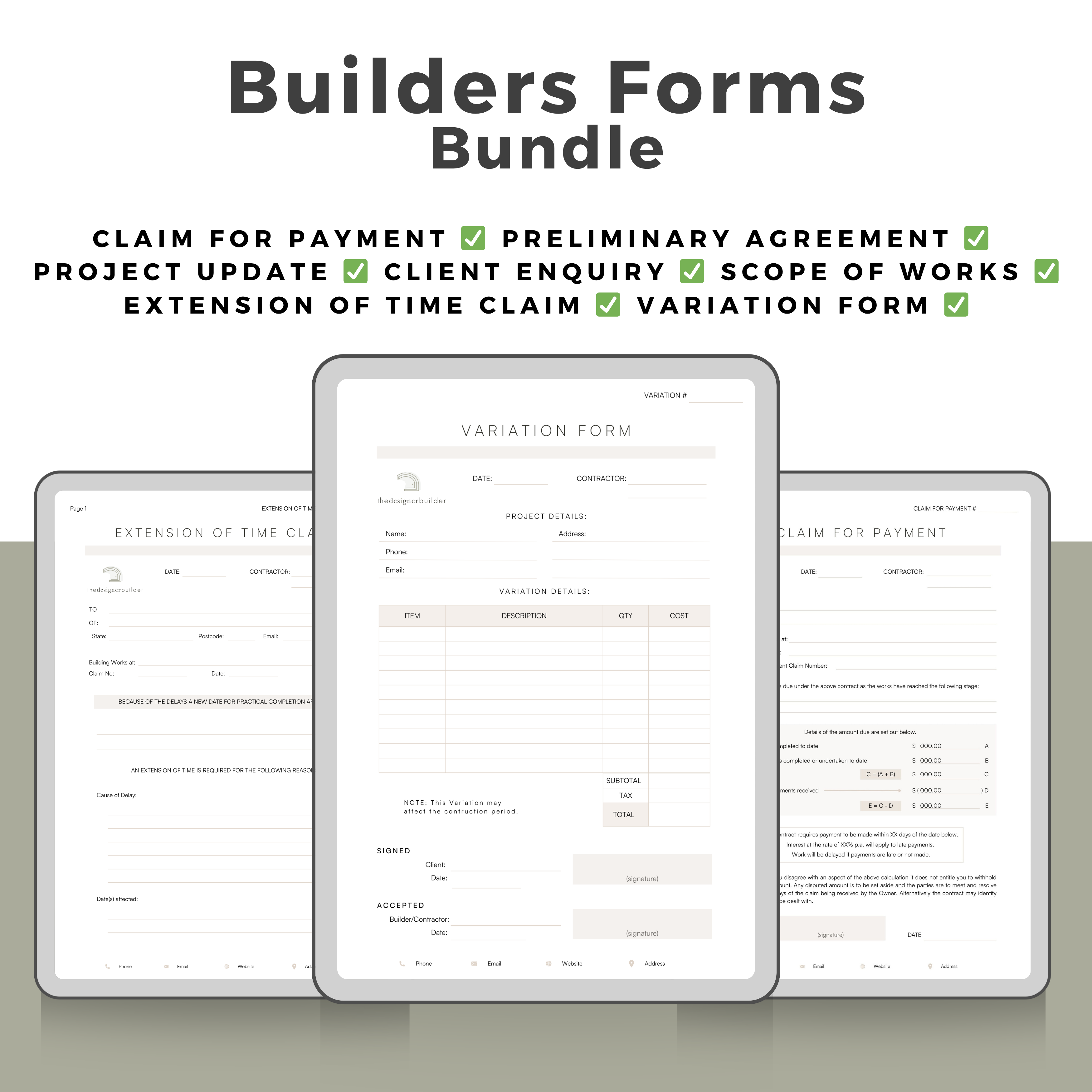 Builders Program Template Builders Templates