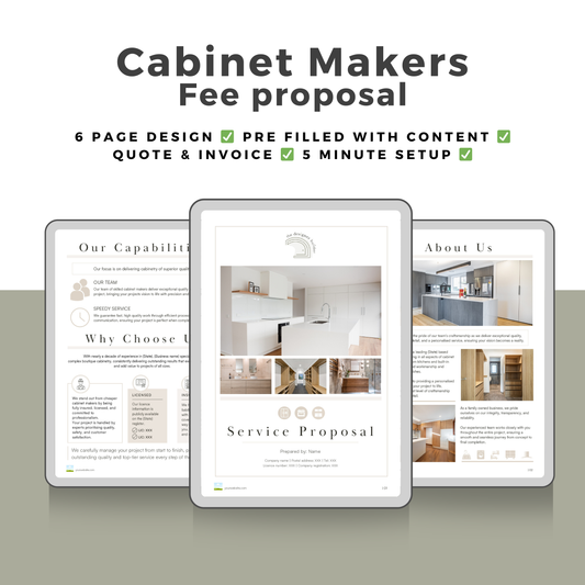 Cabinet Makers Fee Proposal