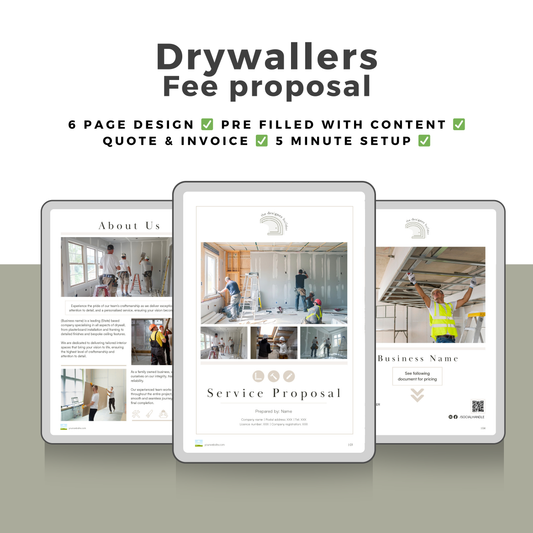 Drywallers Fee Proposal