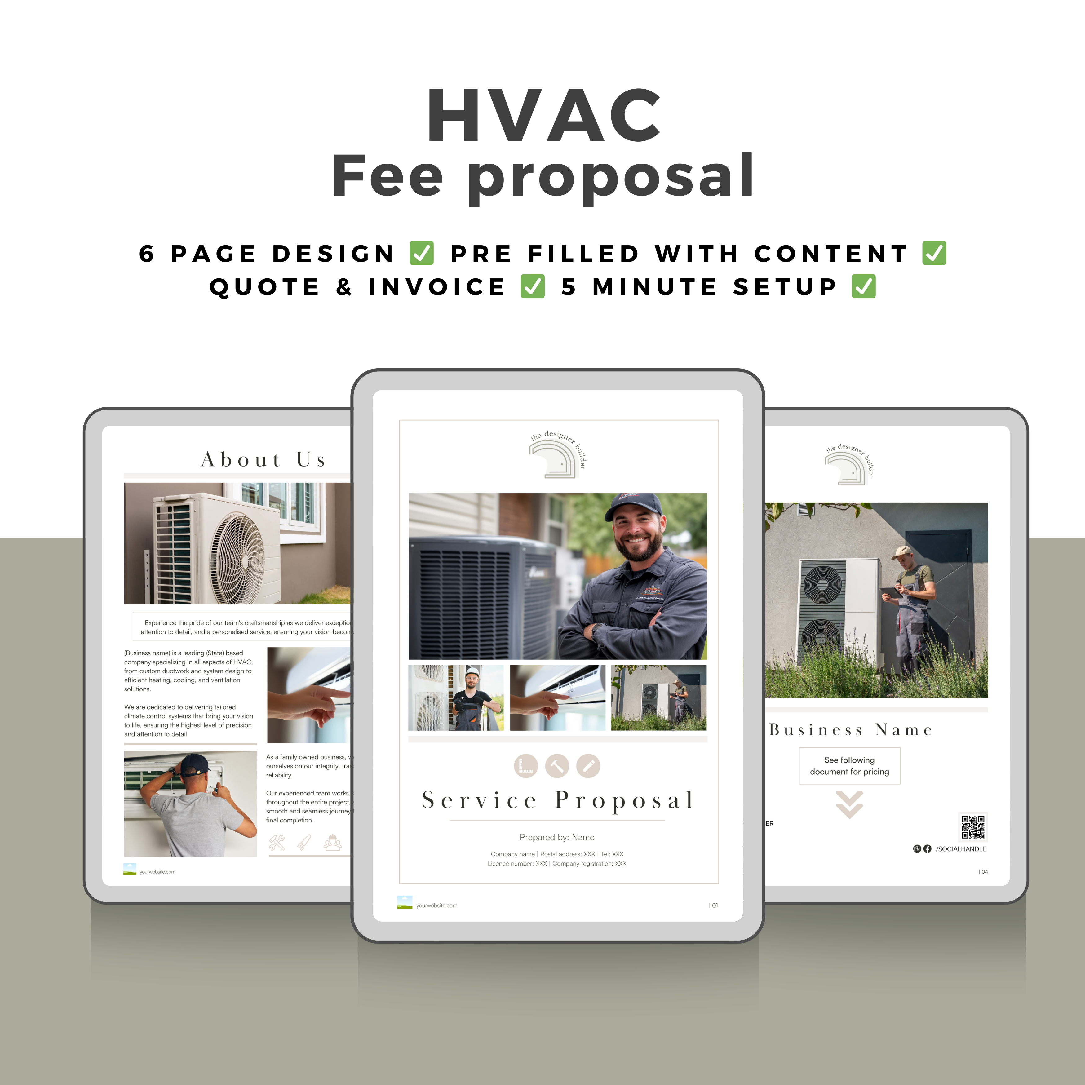 Ac Service Proposal HVAC Fee Proposal