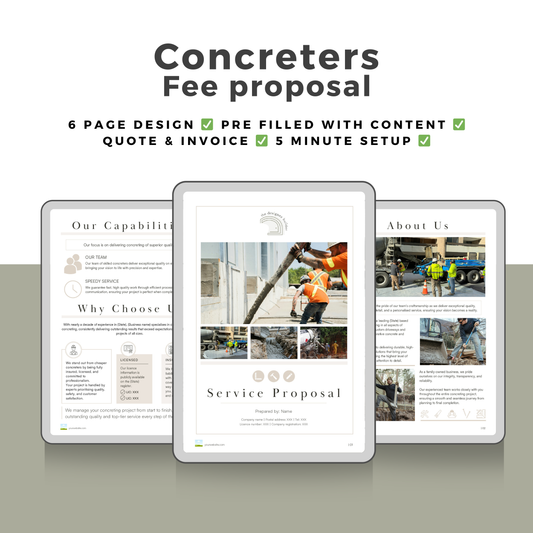 Concreters Fee Proposal