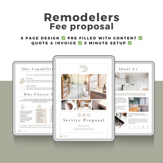 Remodelers Fee Proposal
