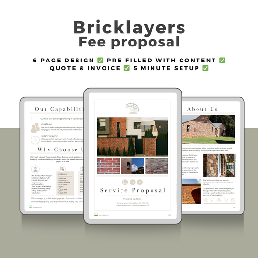 Bricklayers Fee Proposal
