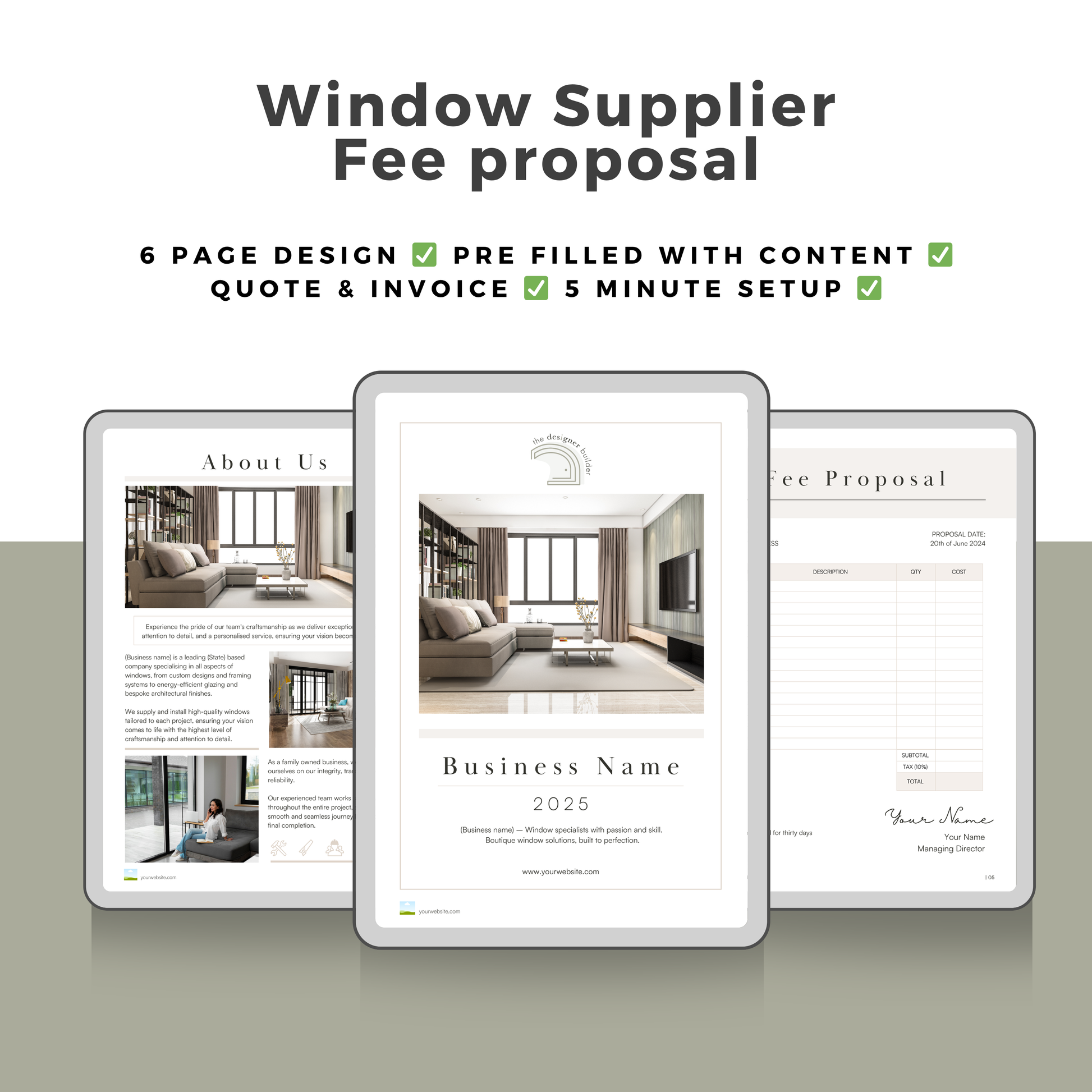 Window Supplier Bundle - The Designer Builder