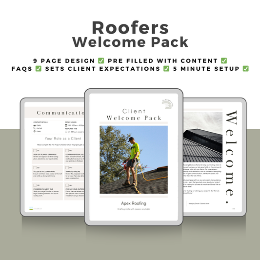 Roofers Welcome Pack