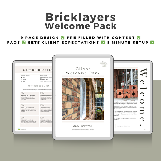 Bricklayers Welcome Pack