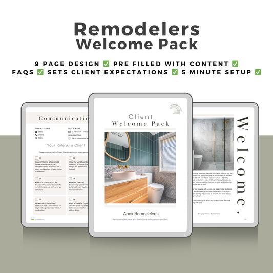 Remodelers Welcome Pack