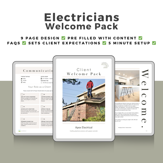 Electricians Welcome Pack
