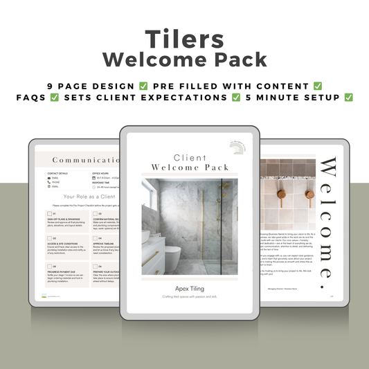 Tilers Welcome Pack - The Designer Builder