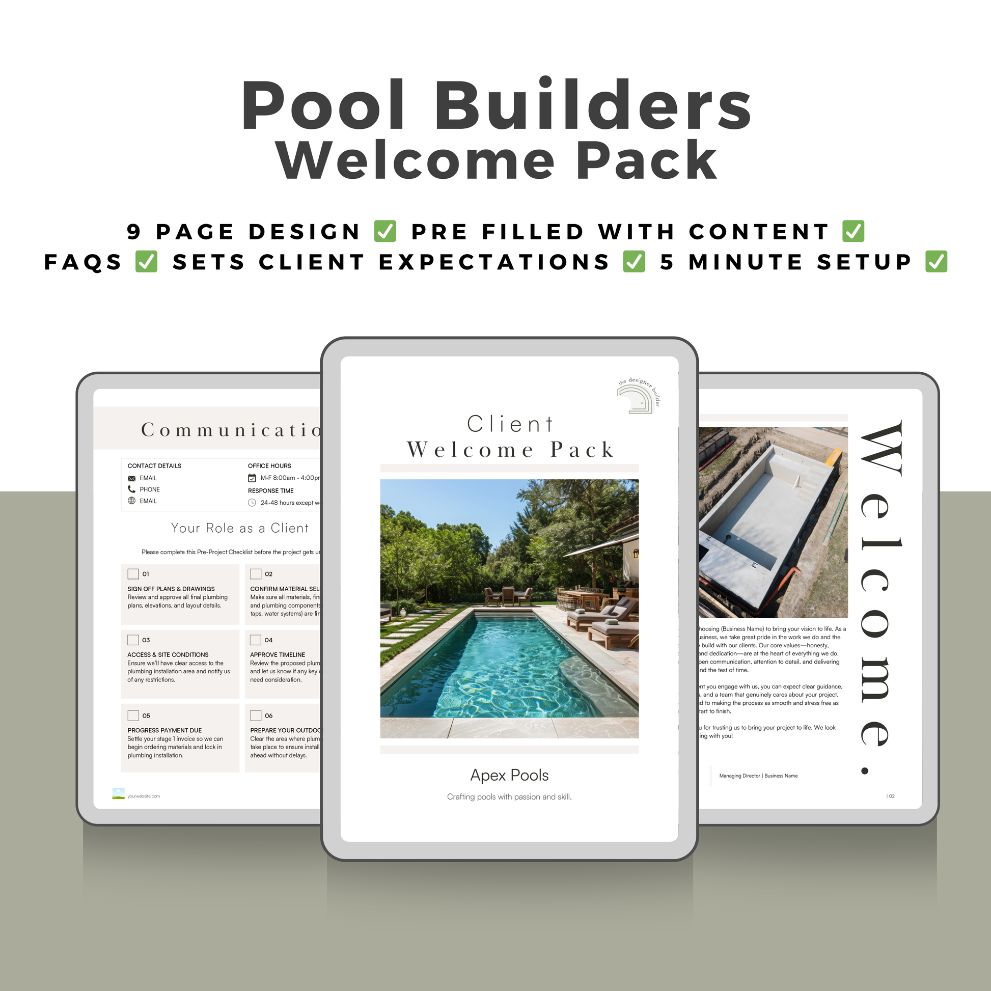 Pool Builders Bundle - The Designer Builder