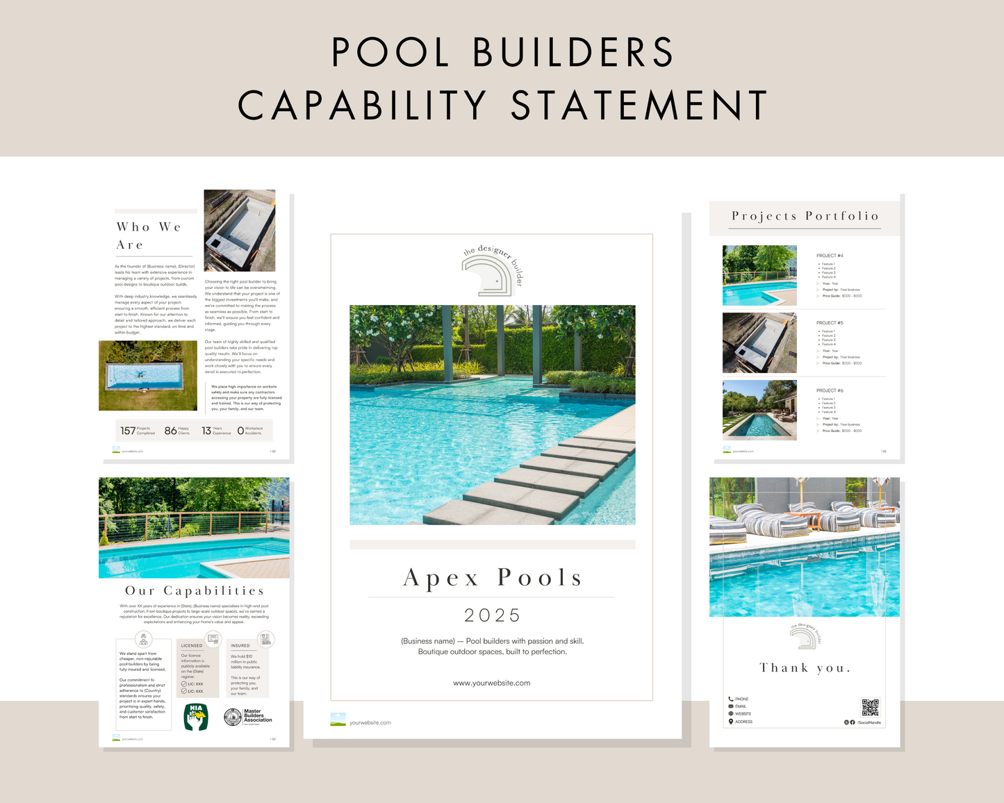 Pool Builders Bundle - The Designer Builder