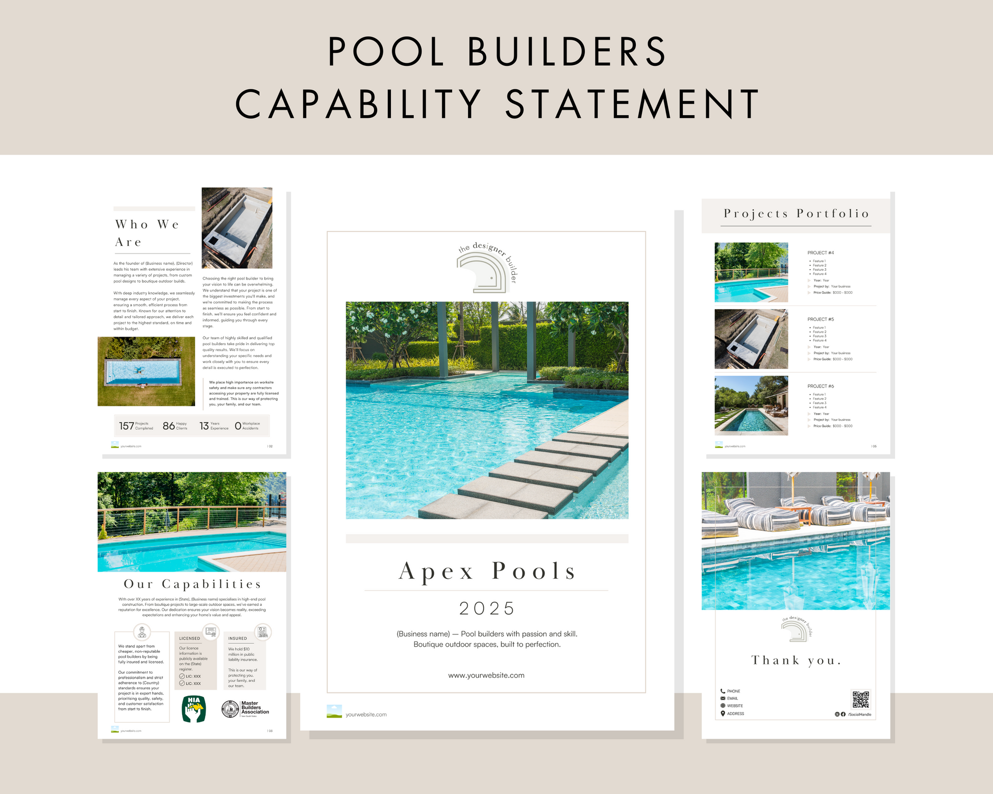 Pool Builders Bundle - The Designer Builder