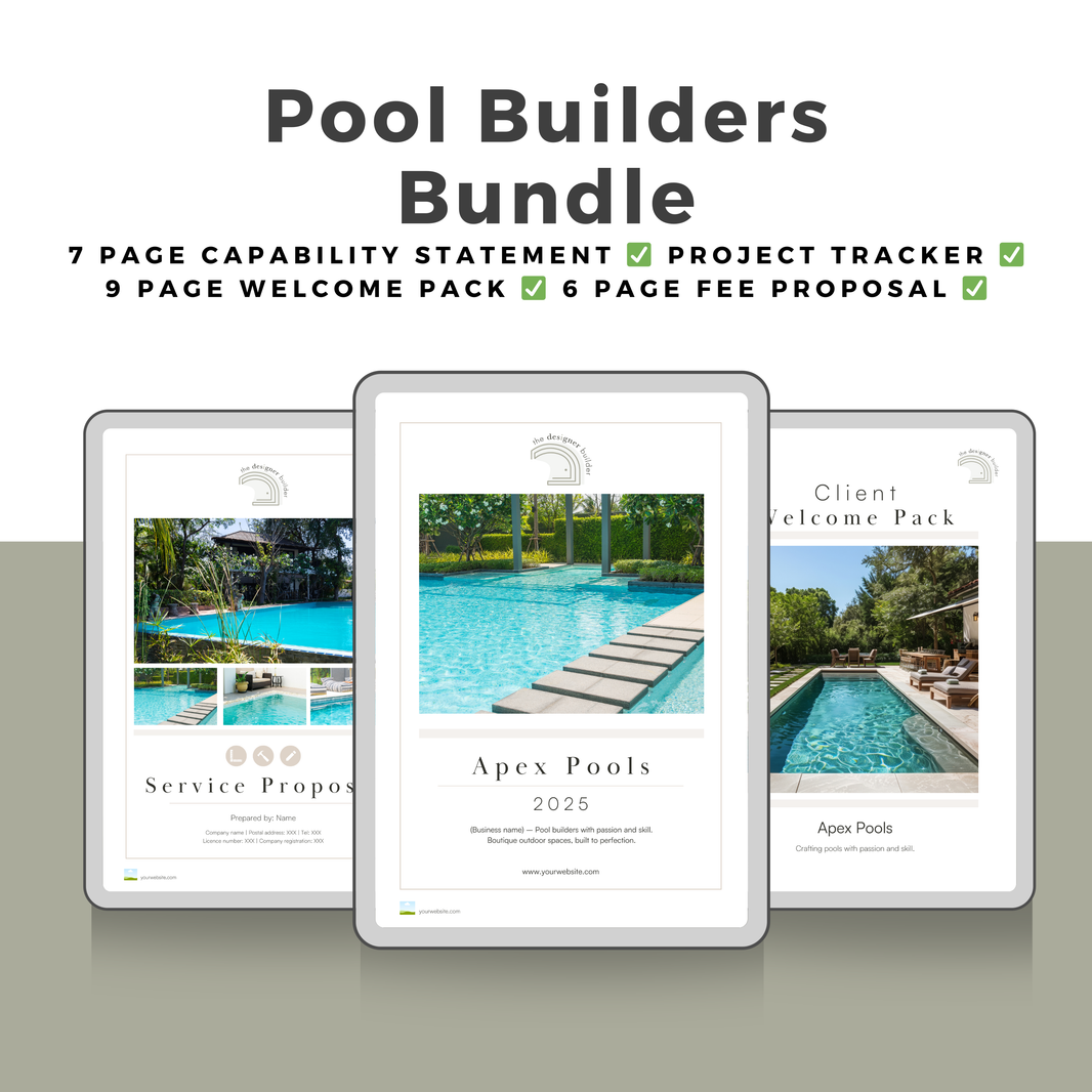Pool Options Template Pool Builders Templates
