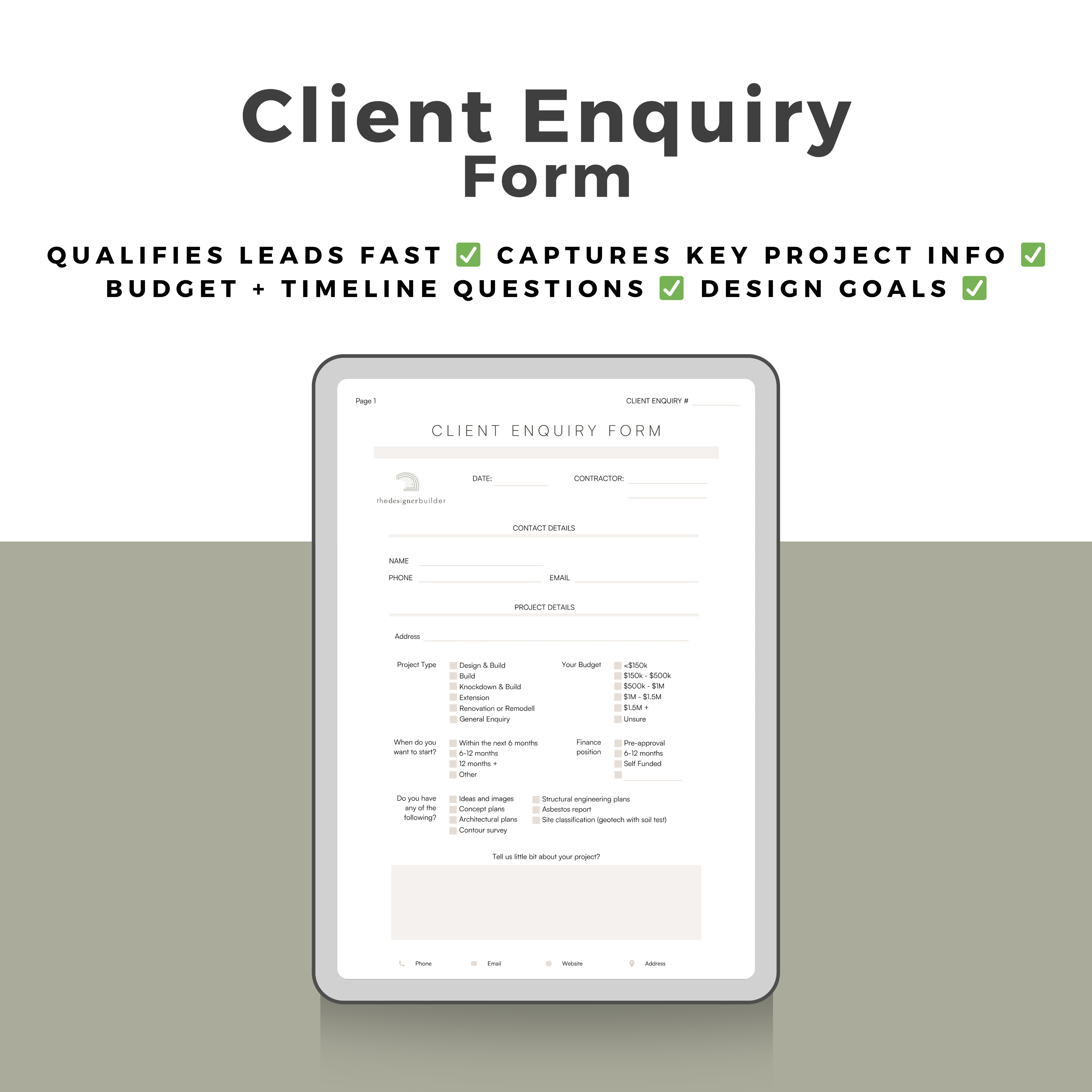 New Client Enquiry Form