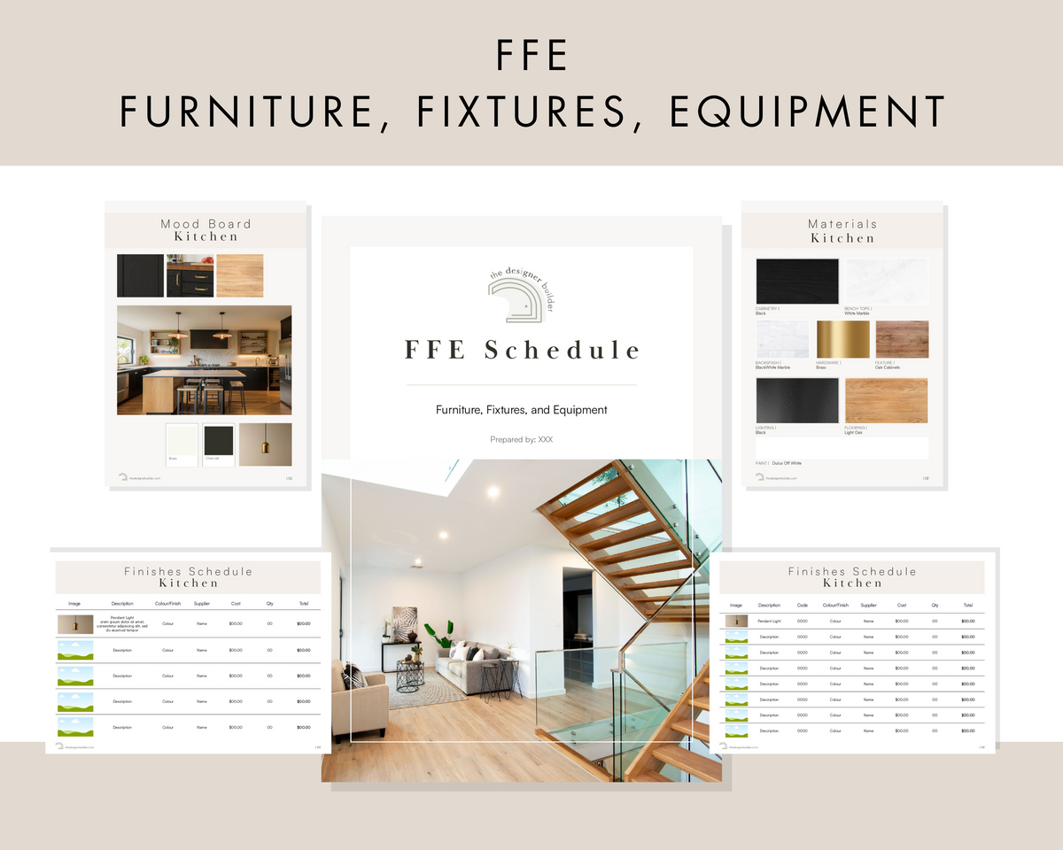Ffe Store Room FFE (Furniture, Fixtures, and Equipment) | The Designer Builder