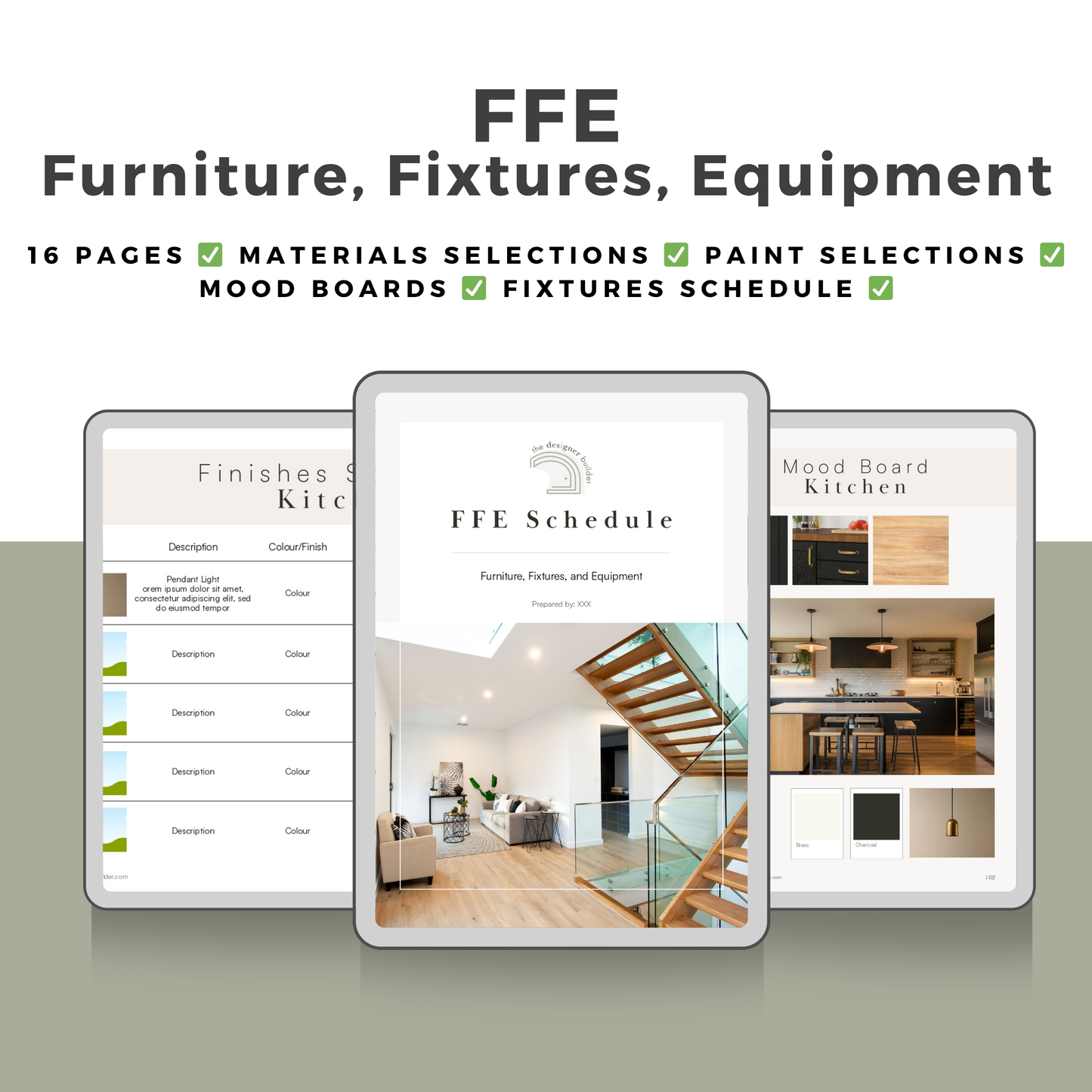 FFE (Furniture, Fixtures, and Equipment) - The Designer Builder