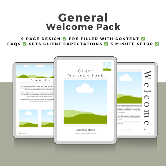 General Trade Welcome Pack - The Designer Builder