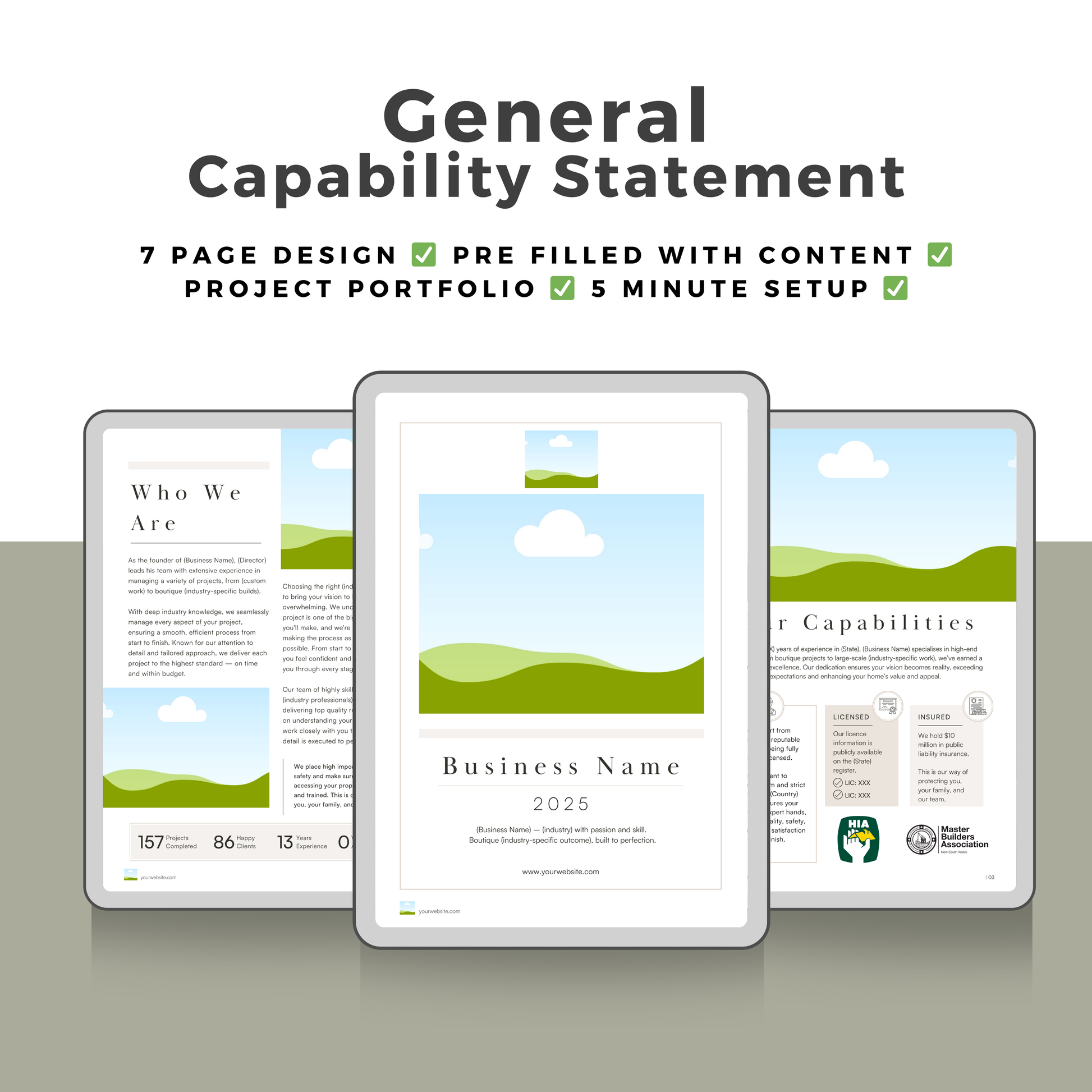 General Trade Capability Statement - The Designer Builder