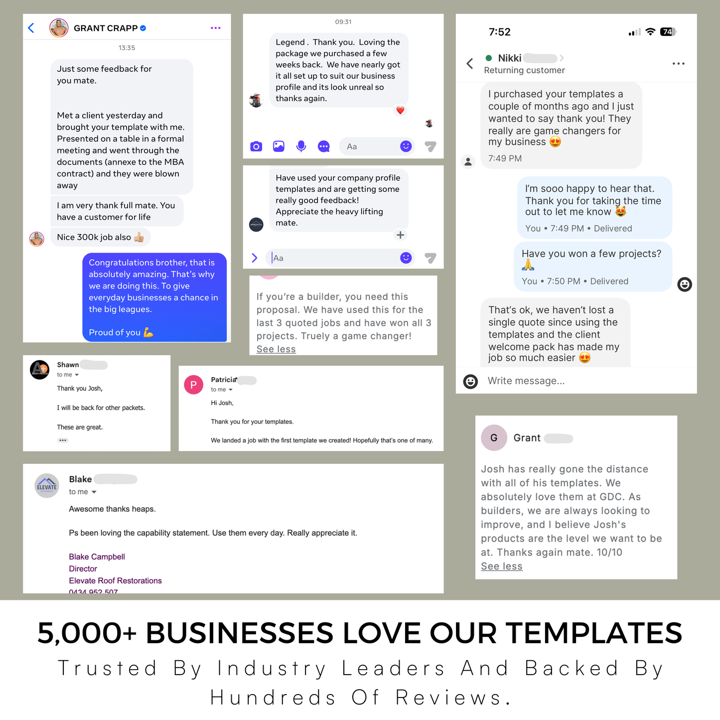 Builders Spreadsheets Bundle - The Designer Builder