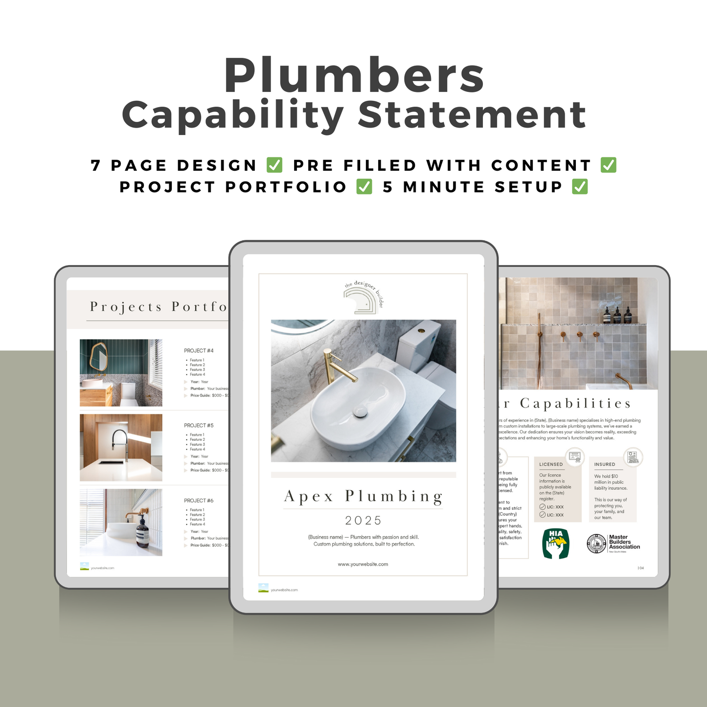 Plumbers Capability Statement