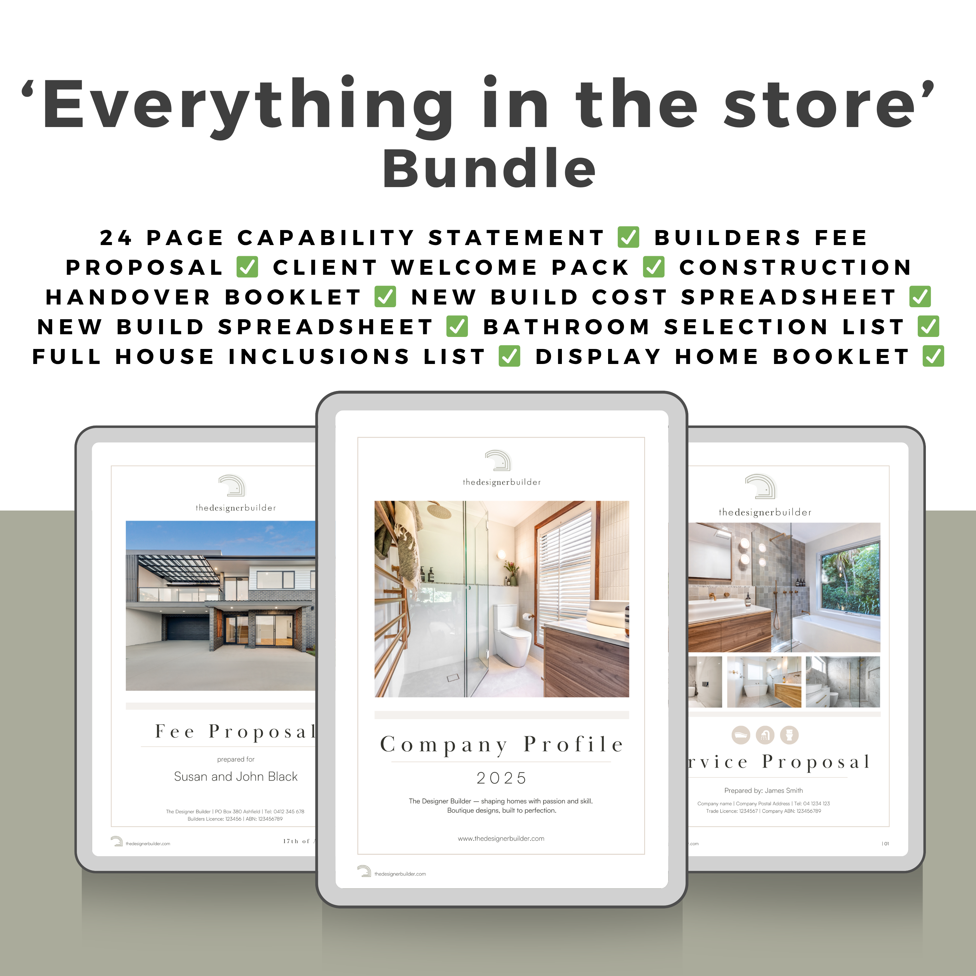 Construction Templates for Builders And Tradesmen