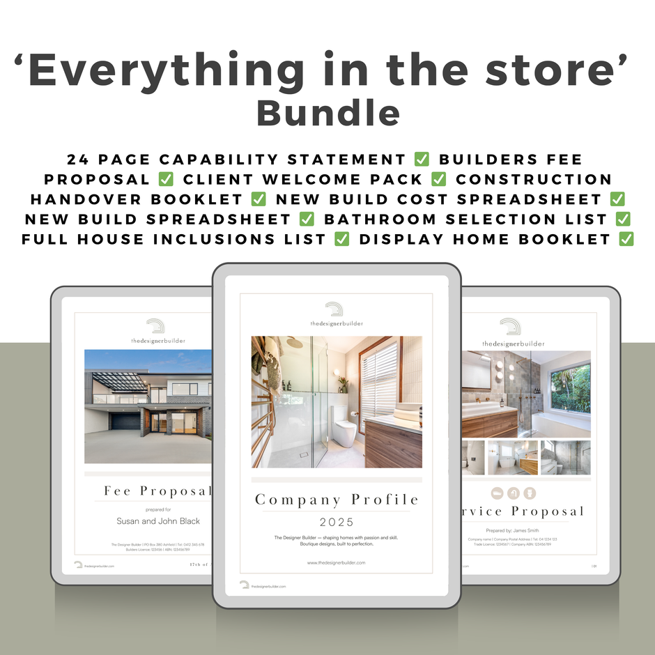 Construction Templates for Builders And Tradesmen